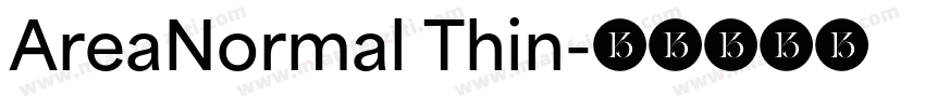 AreaNormal Thin字体转换